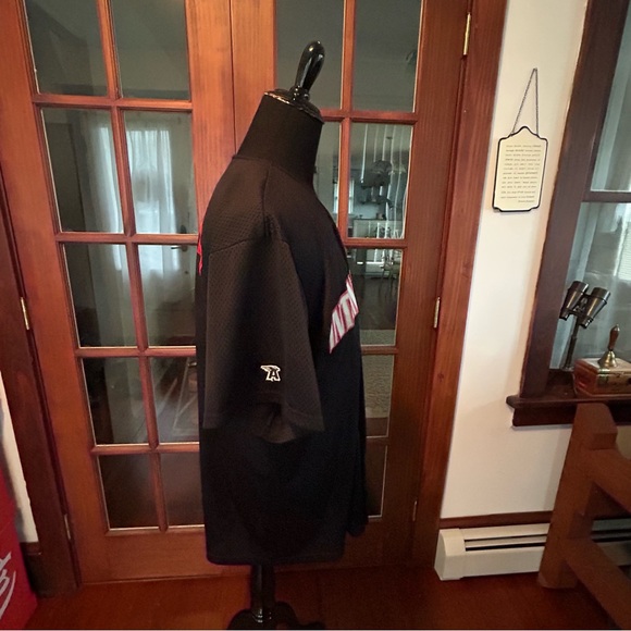 Black and Red Men's Baseball Jersey - Picture 4 of 9